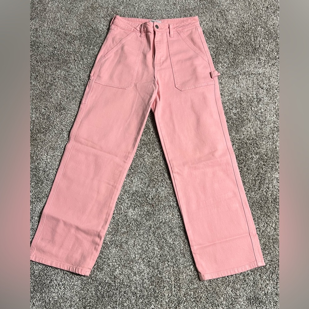 Just Black Pink Denim Cargo Pants